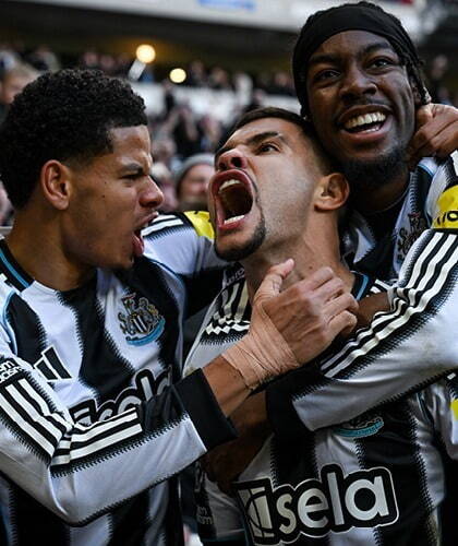 Mens team celebration